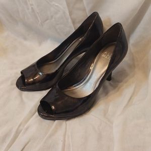 Alex Marie Peeptoe 7M Gray/Brown